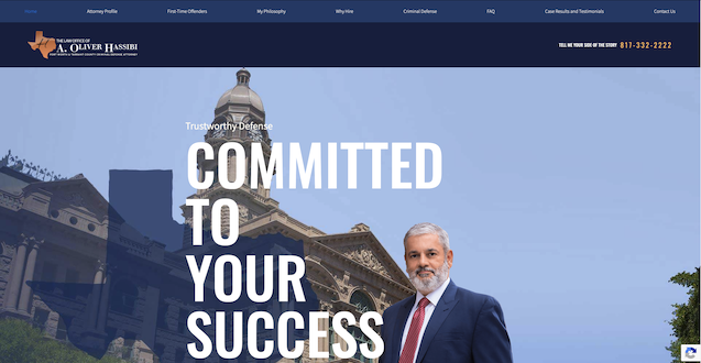 Screenshot of Hassibi Criminal Defense